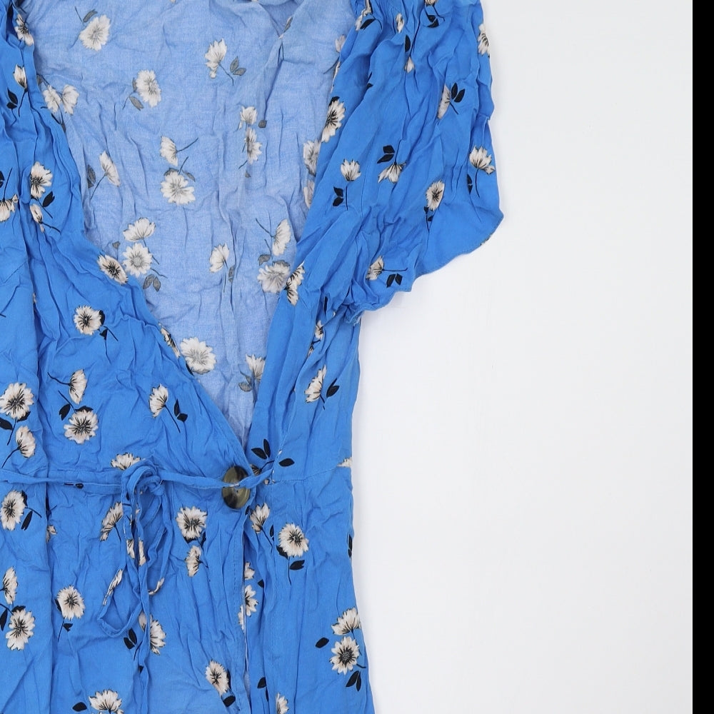 Primark Womens Blue Polka Dot  Jacket  Size 14  - beach wear