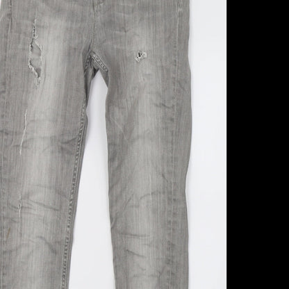 Preworn Mens Grey  Denim Skinny Jeans Size 30 L32 in