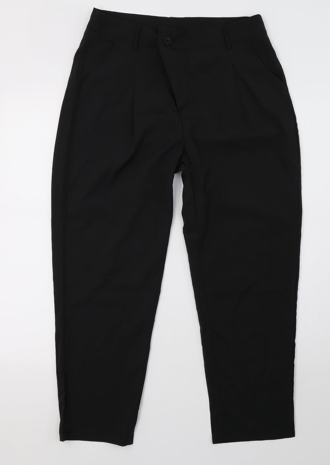 Womens UK Size XL Preworn Regular Fit  Black Trousers