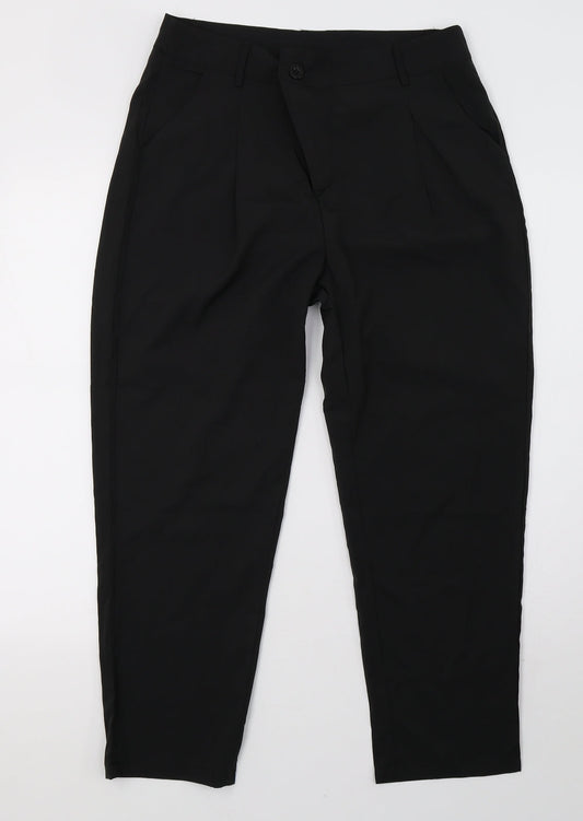 Womens UK Size XL Preworn Regular Fit  Black Trousers