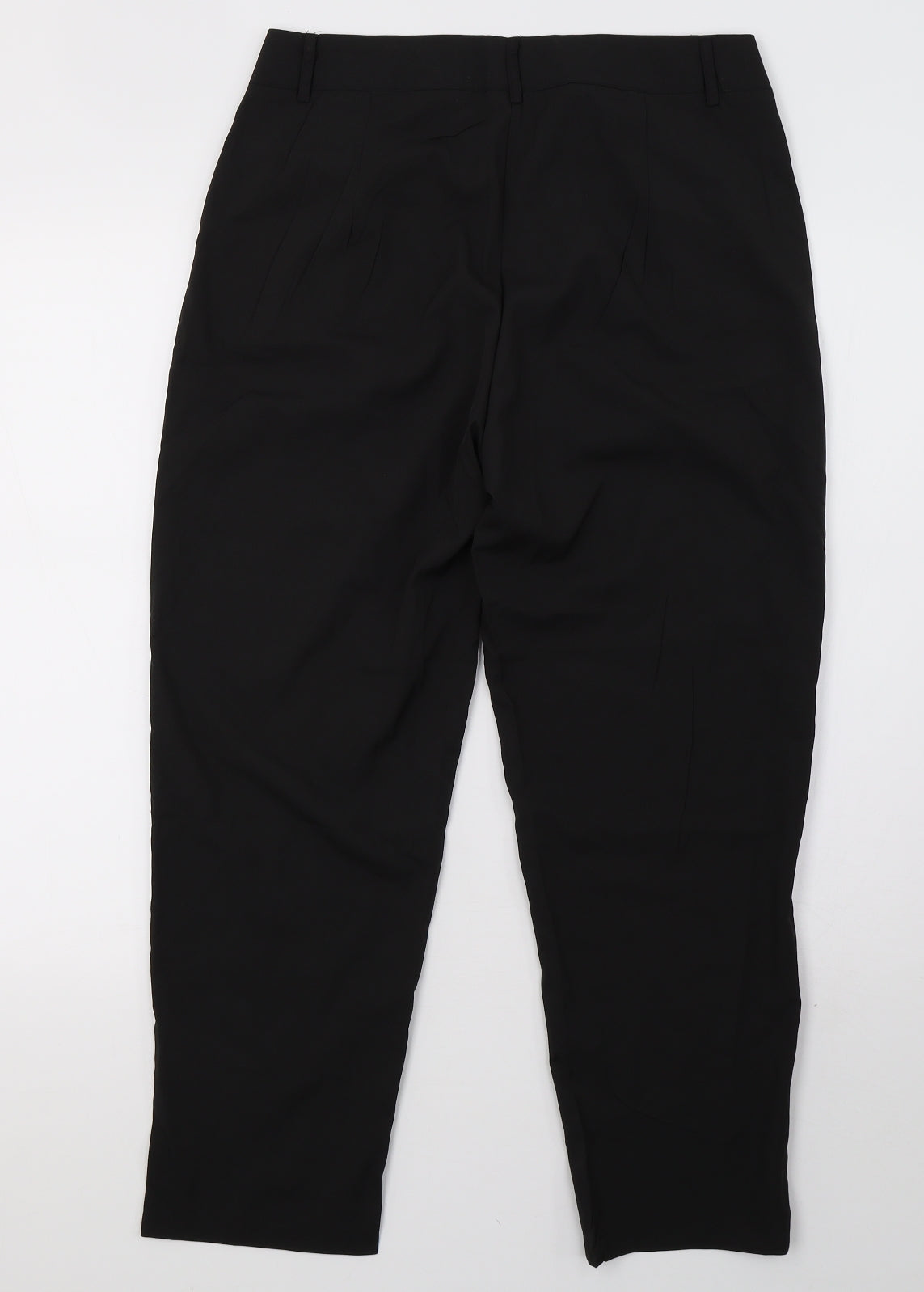 Womens UK Size XL Preworn Regular Fit  Black Trousers