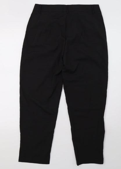 Womens UK Size XL Preworn Regular Fit  Black Trousers