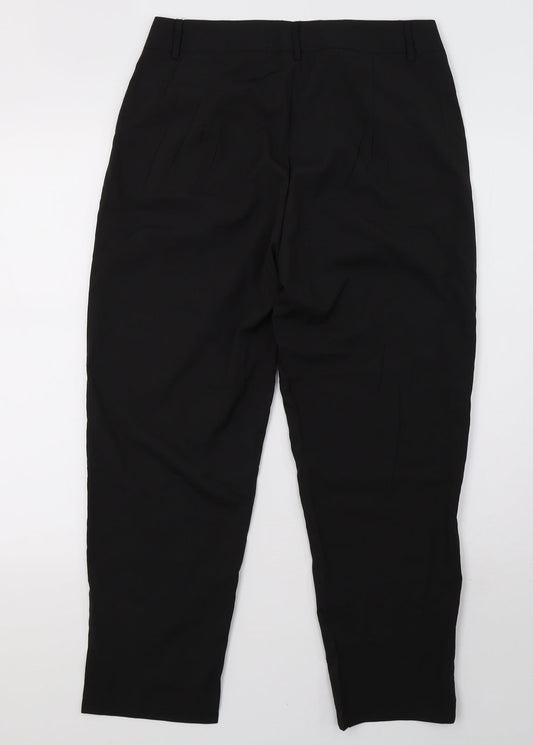 Womens UK Size XL Preworn Regular Fit  Black Trousers
