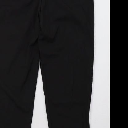 Womens UK Size XL Preworn Regular Fit  Black Trousers