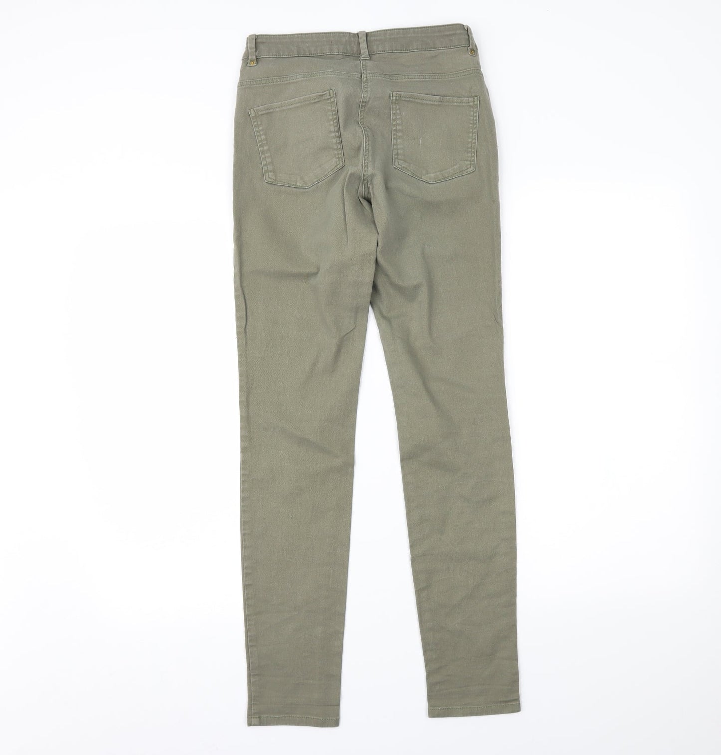 Womens UK Size 10 H&M Regular Fit Skinny Green Jeans