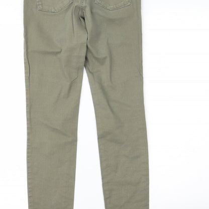 Womens UK Size 10 H&M Regular Fit Skinny Green Jeans