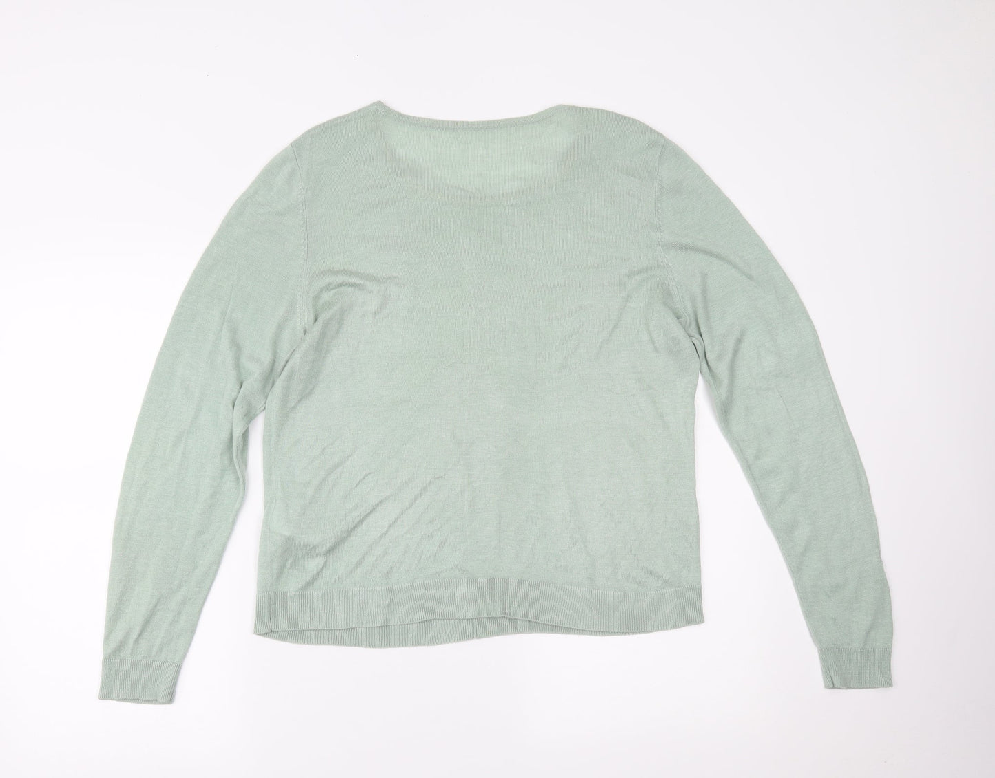 Womens UK Size 6 Oasis Green Basic Blouse