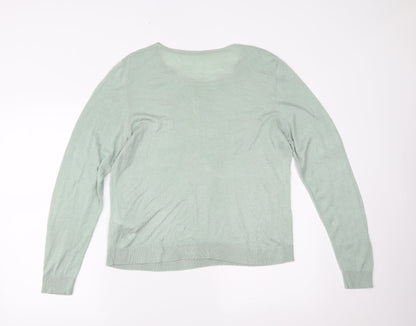 Womens UK Size 6 Oasis Green Basic Blouse