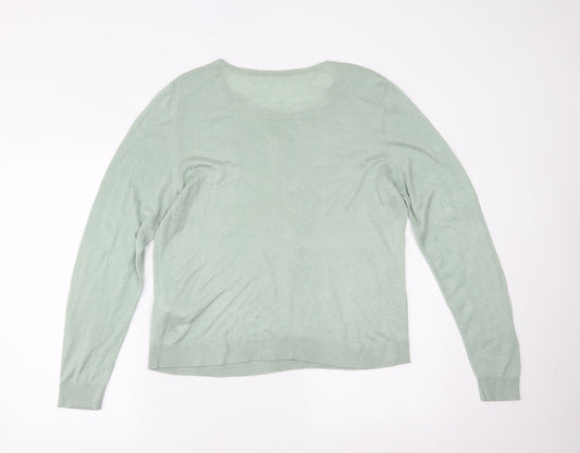 Womens UK Size 6 Oasis Green Basic Blouse