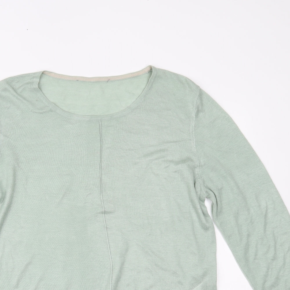 Womens UK Size 6 Oasis Green Basic Blouse