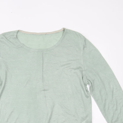 Womens UK Size 6 Oasis Green Basic Blouse