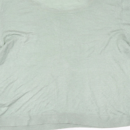 Womens UK Size 6 Oasis Green Basic Blouse