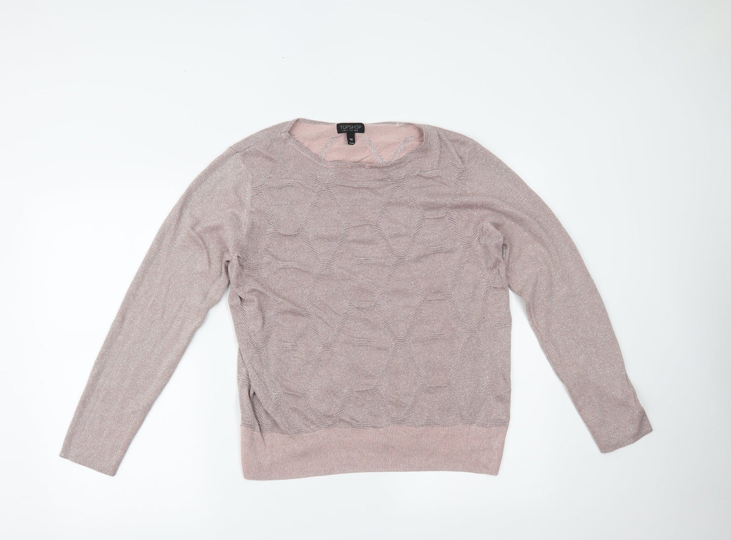 Womens UK Size 16 Topshop Pink Pullover Jumper