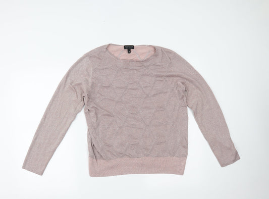 Womens UK Size 16 Topshop Pink Pullover Jumper