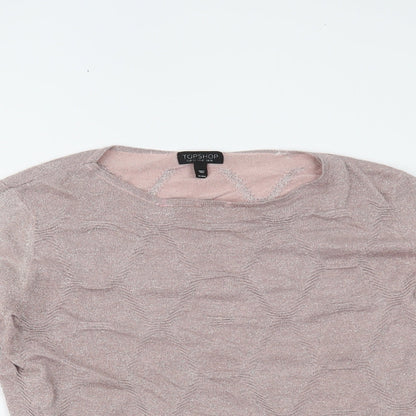 Womens UK Size 16 Topshop Pink Pullover Jumper