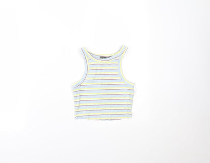 Primark Womens Multicoloured Striped  Cropped Tank Size XS