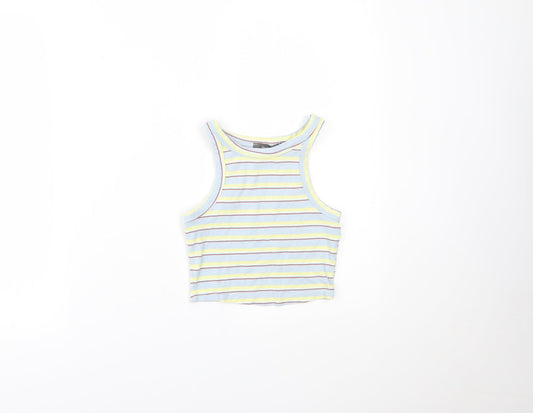 Primark Womens Multicoloured Striped  Cropped Tank Size XS