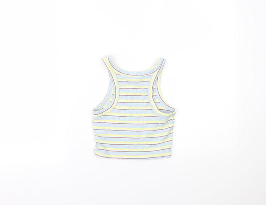 Primark Womens Multicoloured Striped  Cropped Tank Size XS