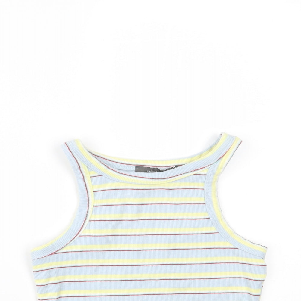 Primark Womens Multicoloured Striped  Cropped Tank Size XS
