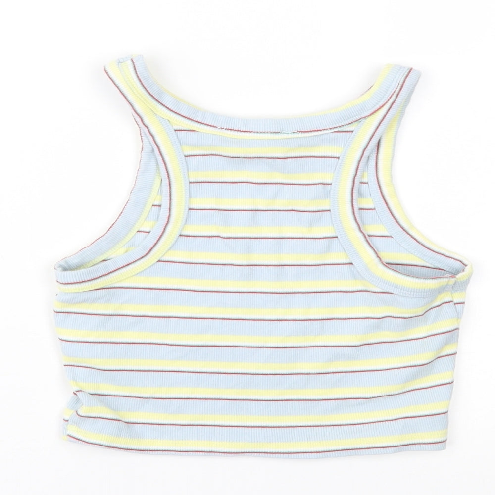 Primark Womens Multicoloured Striped  Cropped Tank Size XS