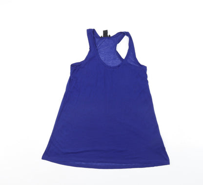 Womens UK Size XS H&M Blue Basic Tank