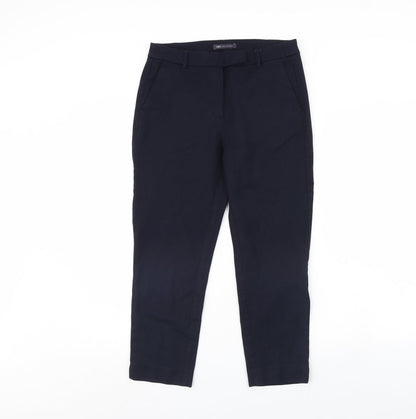Womens UK Size 32 in M&S Regular Fit Cropped Blue Trousers