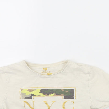 F&F Girls Beige   Cropped T-Shirt Size 10 Years  - nyc
