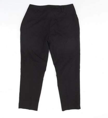 Womens UK Size 12 Dorothy Perkins Regular Fit Dress Pants Black Trousers