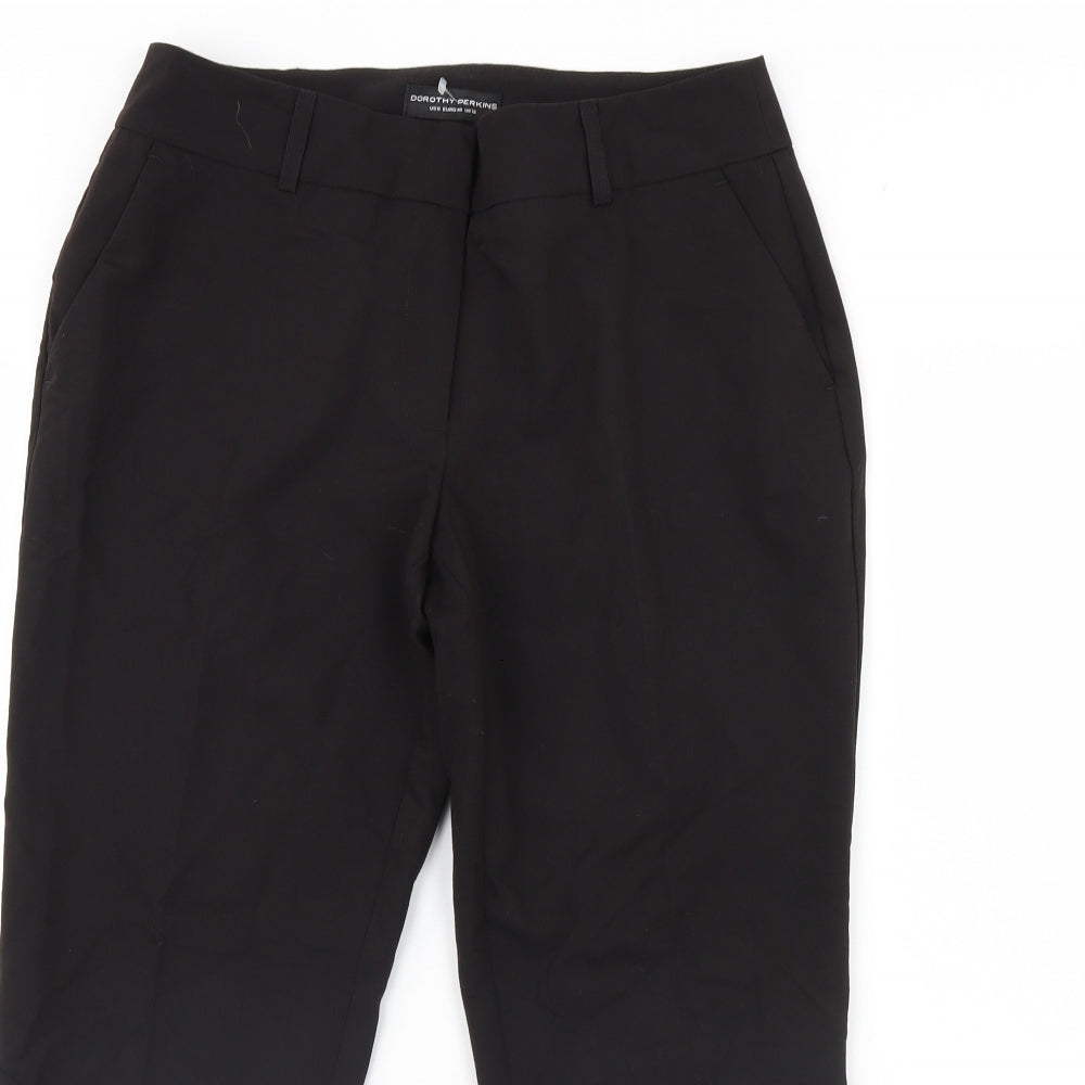 Womens UK Size 12 Dorothy Perkins Regular Fit Dress Pants Black Trousers