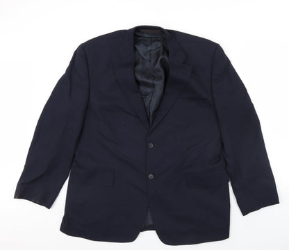 Preworn Womens Blue   Jacket Blazer Size 44  - Shoulder Pads