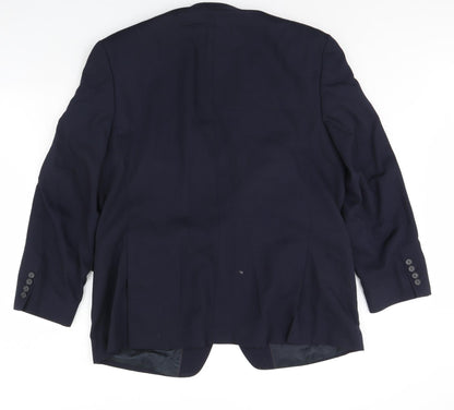 Preworn Womens Blue   Jacket Blazer Size 44  - Shoulder Pads