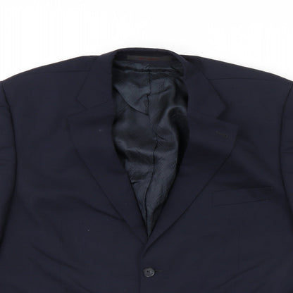 Preworn Womens Blue   Jacket Blazer Size 44  - Shoulder Pads