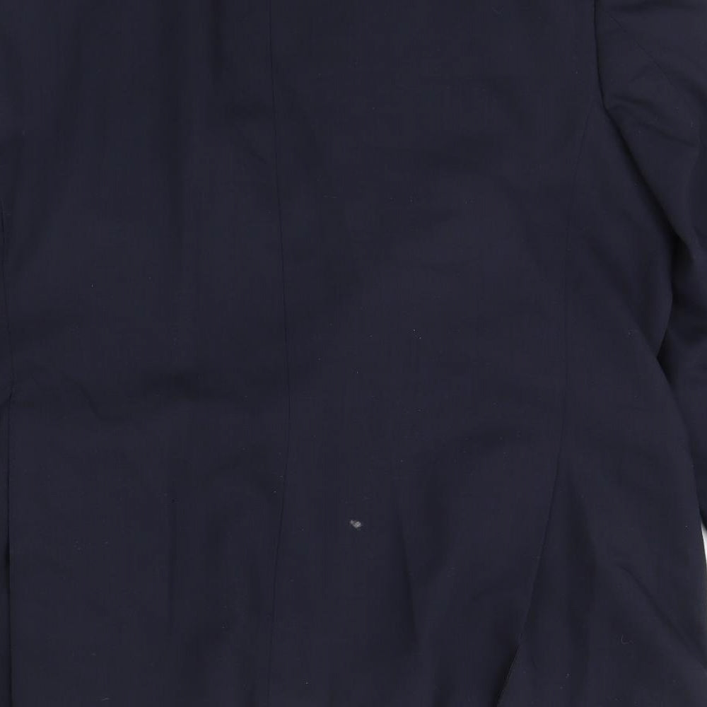 Preworn Womens Blue   Jacket Blazer Size 44  - Shoulder Pads