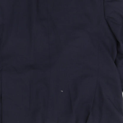 Preworn Womens Blue   Jacket Blazer Size 44  - Shoulder Pads