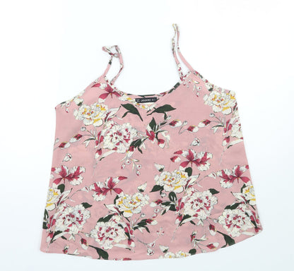 Womens UK Size S Jeuvre Pink Basic Tank