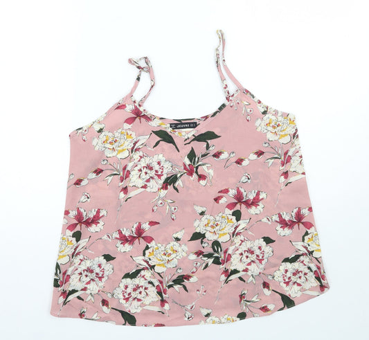 Womens UK Size S Jeuvre Pink Basic Tank