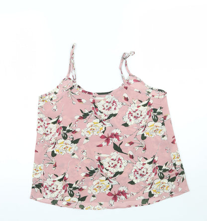 Womens UK Size S Jeuvre Pink Basic Tank