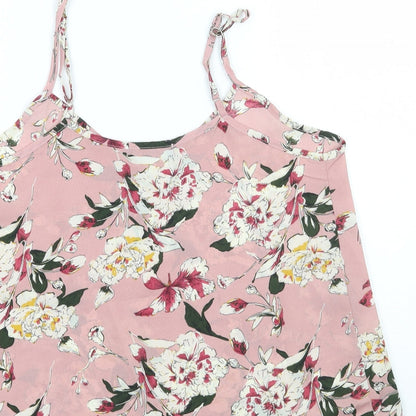 Womens UK Size S Jeuvre Pink Basic Tank