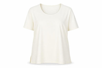 Womens UK Size XL ELVI Beige Basic T-Shirt