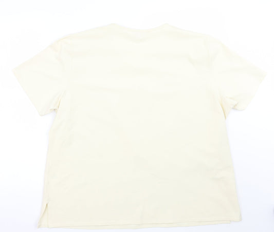 Womens UK Size XL ELVI Beige Basic T-Shirt