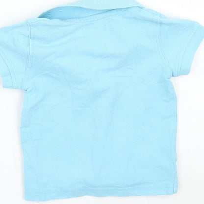 grain de ble Boys Blue   Basic Polo Size 12-18 Months