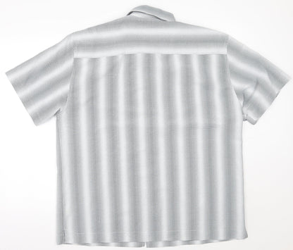 Mens UK Size XL NEXT White  Button-Up Short Sleeve Casual Shirt