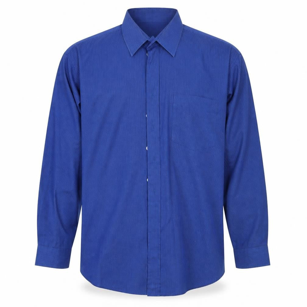 Mens UK Size 18 Copper stone Blue  Button-Up Long Sleeve Casual Shirt