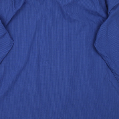 Mens UK Size 18 Copper stone Blue  Button-Up Long Sleeve Casual Shirt