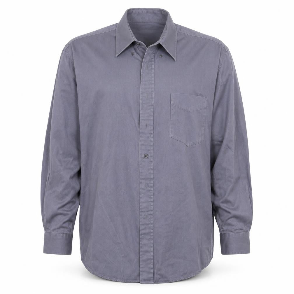 Mens UK Size XL Zantos Grey  Button-Up Long Sleeve Casual Shirt