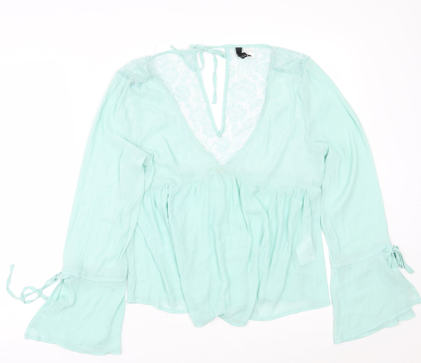 H&M Womens Green   Basic Blouse Size 12