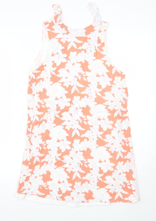 Forever21 Womens Orange Floral  A-Line  Size M
