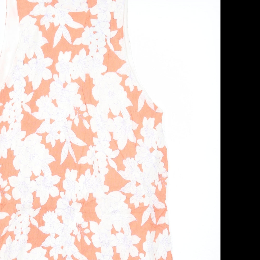Forever21 Womens Orange Floral  A-Line  Size M