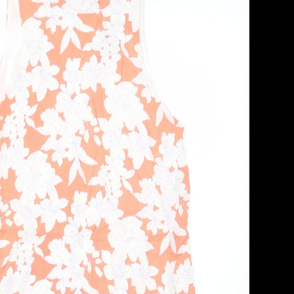 Forever21 Womens Orange Floral  A-Line  Size M