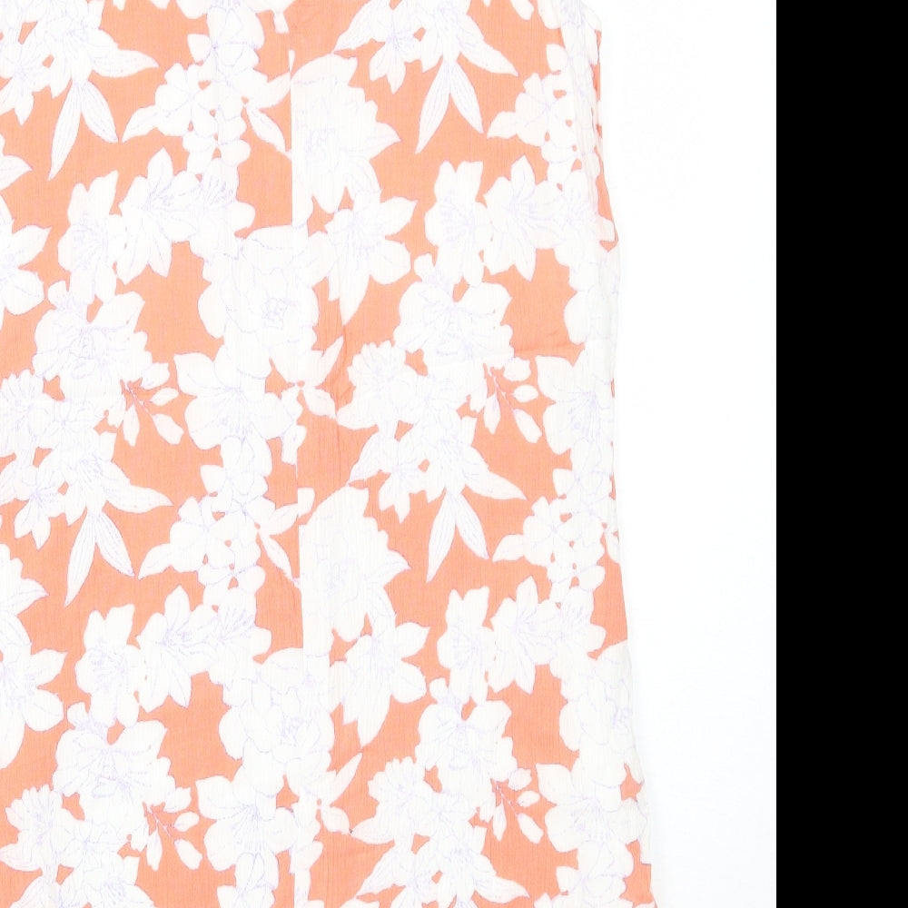 Forever21 Womens Orange Floral  A-Line  Size M